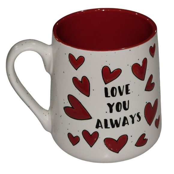 Sheffield Home Red Hearts Ceramic Coffee Mug‎  Love You Always 16oz - Picture 10 of 16